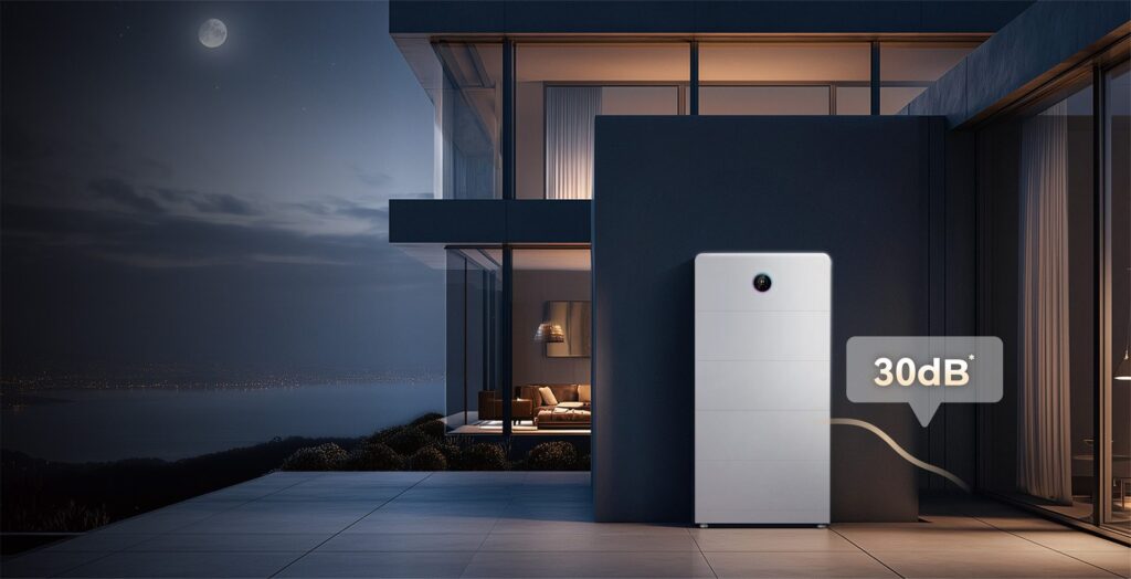 GoodWe ESA all-in-one home battery and hybrid inverter mounted on an outside wall (GoodWe product image)