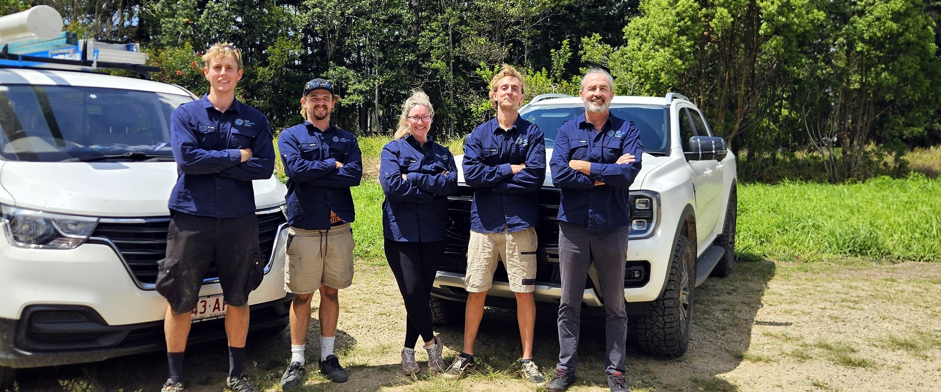 Sun Connect Solar's own in-house electricians with the company van and ute, Northern Rivers NSW